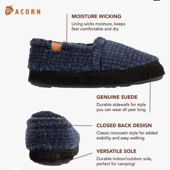 Unisex-Kid's Moccasin Slipper- size 10/11 - Picture 2 of 4